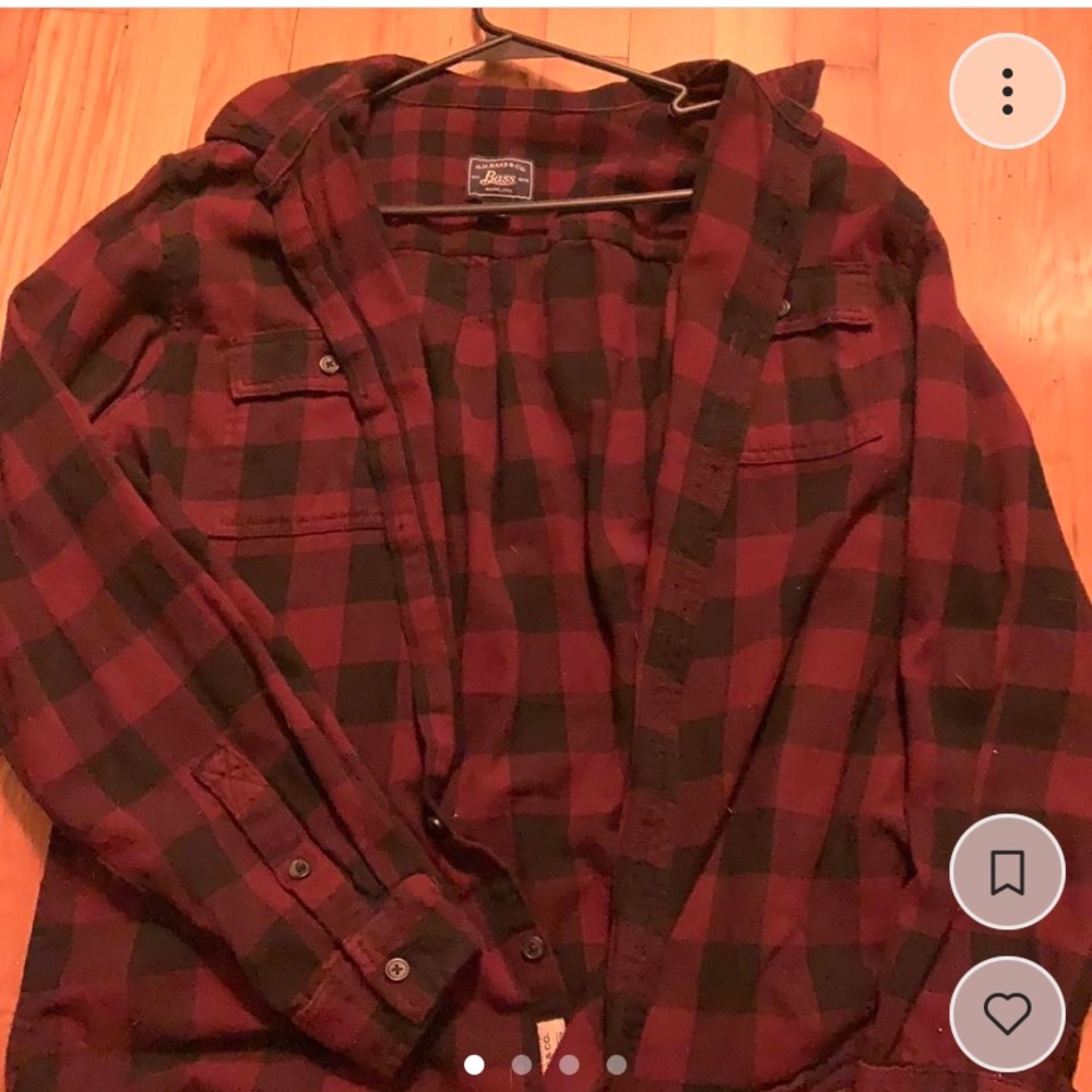 g.h bass co. flannel. men’s l